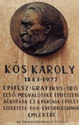 Kós Károly emléktábla